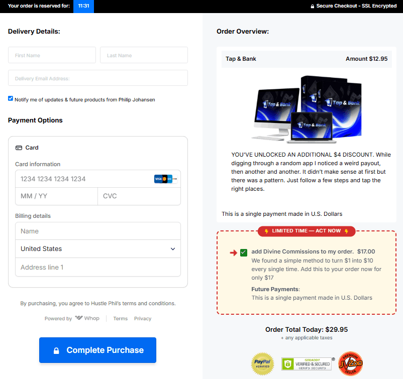 Tap and Bank-secure-page